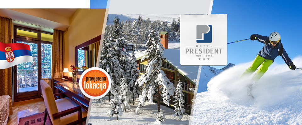Uživajte u zimi na prekrasnoj planini Zlatibor! 2 ili 5 noćenja s doručkom za 2 osobe u hotelu President***, uz 50% popusta! Kupon vrijedi do čak 23.04.2014!
