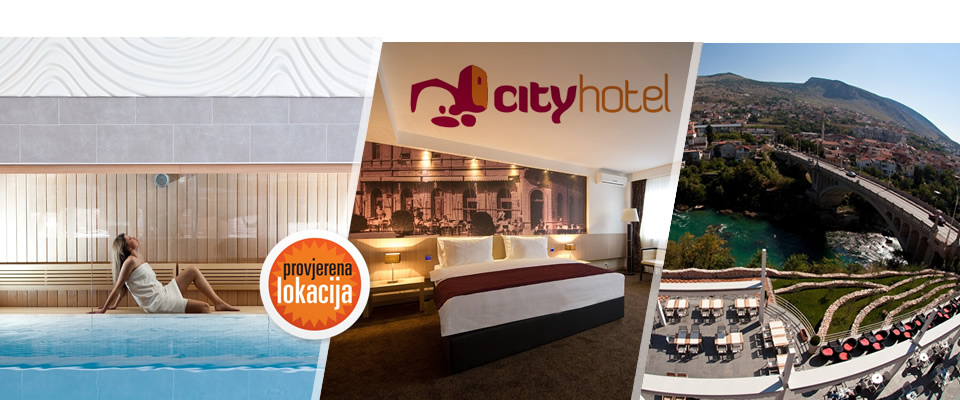 Odmor za dvoje u luksuznom  City Hotelu Mostar**** ,  uz 2 noćenja s doručkom, wellnessom , 50% popusta na masaže i tretmane ljepote, 20% popust na hranu i piće u restoranu Del Rio, za samo 480 kn!