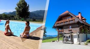 Ljetovanje na slovenskim brežuljcima! Izaberite udobnu suitu, dvokrevetnu sobu ili luksuznu kućicu na drvetu i uživajte u 2 ili 3 dana s doručkom za 2 osobe na imanju Na Škaluc!