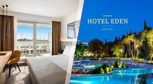 LAST MINUTE odmor 29.08.-02.09. u Hotelu Eden 4* u prekrasnom Rovinju! 2 ili 3 noćenja s POLUPANSIONOM, kupanjem u bazenu, wellnessom spa, aktivnostima… sve za 2 osobe!