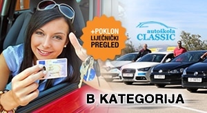 [JOŠ NIŽA CIJENA!] Napokon ista cijena za B KATEGORIJU – u SPLITU! Osposobljavanje za vozača B kategorije uz Autoškolu Classic-R za samo 4590 kn! Liječnički pregled GRATIS za prvih 50 kupaca!
