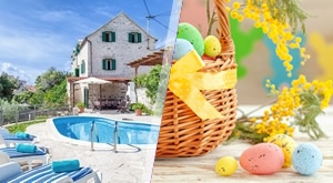 Potpuno opuštanje i uživanje u USKRSU na otoku Braču za cijelu obitelj ili prijatelje! 4 dana/3 noćenja za 6+2 osobe u luksuznoj VILLI BONACA 4* s privatnim vrtom i bazenom!