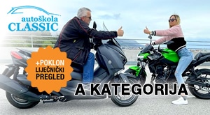 [PO PRVI PUTA!] A KATEGORIJA U SPLITU! Osposobljavanje za A kategoriju – za vozače koji posjeduju B kategoriju – u Autoškoli Classic-R za 2199 kuna + POKLON liječnički pregled!