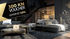 NOVO! Uz 50% POPUSTA i samo na Crnom Jaju opremite dom ili ured ekskluzivnim namještajem! VOUCHER u vrijednosti 300 kn za kupnju VSTYLE LUXURY BRANDA – samo 150 kn!