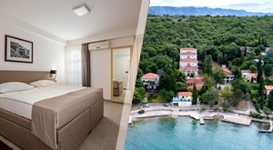 Kraj ljeta provedite na bajkovitom Krku! 3 dana/2 noćenja na bazi Polupasiona +  boca vode i košarica voća, a sve za 2 osobe i 2 djece do 12 godina u Pansionu Delfin 3* u Omišlju, od samo 1309 kn!