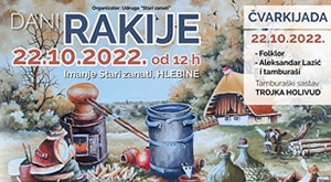 [NOVA GASTRO PONUDA] 22.10. DANI RAKIJE U PODRAVINI – IMANJE STARI ZANATI poziva Vas na jedinstvenu manifestaciju i kušanje rakije i čvaraka – čokanjčić za kušanje za samo 20 kn!