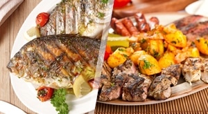 Vrhunska riblja ili mesna plata za dvoje uz krumpir i salatu u Restoranu Mediterana u Seget Vranjici kod Trogira, za samo 36 eura…