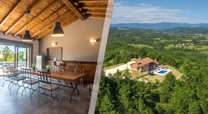 Villa Mirna u Pazinskim Novakima poziva Vas na idiličan jesenski odmor – 2 dana/1 noćenje ili 3 dana/2 noćenja za do 7 osoba u kući za odmor sa vlastitom saunom, teretanom i kaminom…