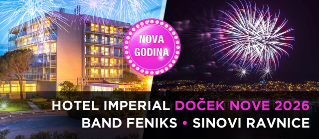 DOČEK NOVE GODINE 2026. u Hotelu Imperial 3* u Vodicama uz 2 ili 3 noći za 2 osobe + bogati program!