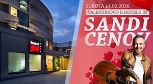 Valentinovo u Hotelu IN – 2 noćenja s polupansionom, wellness i večera uz Sandija Cenova!